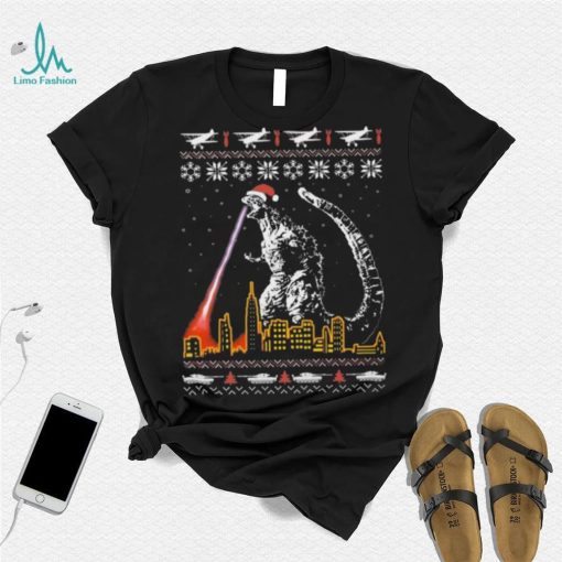 City Santa Godzilla Ugly Christmas Shirt
