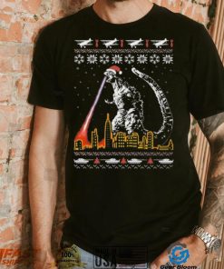 City Santa Godzilla Ugly Christmas Shirt