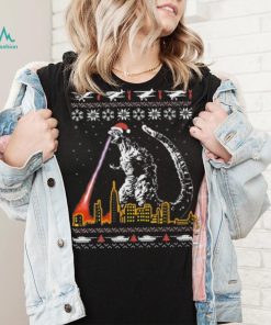 City Santa Godzilla Ugly Christmas Shirt