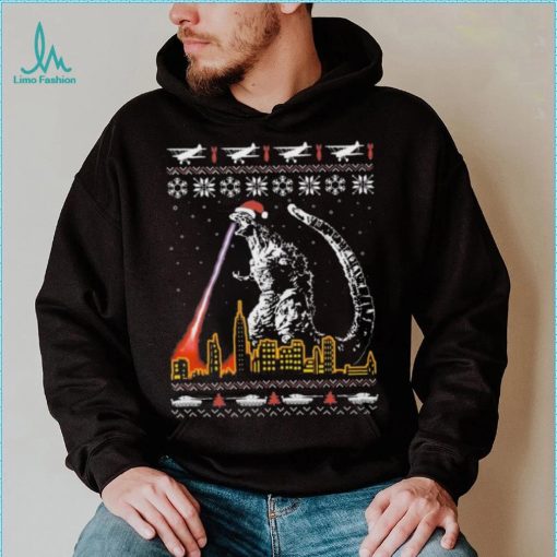 City Santa Godzilla Ugly Christmas Shirt