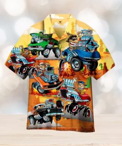 Classic Car With Funny Driver Hawaiian Shirt