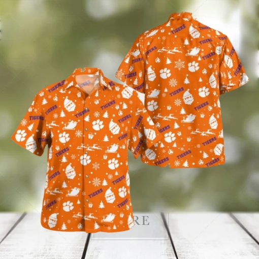 Clemson Tigers Christmas Hawaiian Shirt Beach Gift Fans For Men And Women