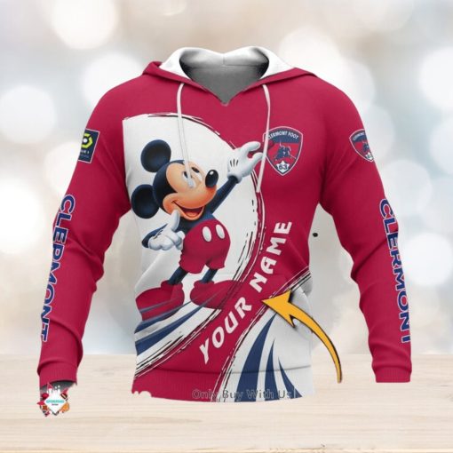 Clermont Foot 63 Custom Name Mickey Pullover Hoodie