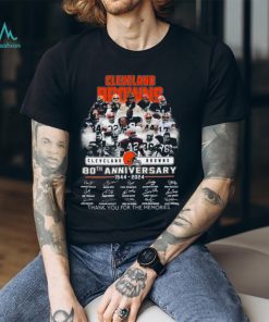 Cleveland Browns 80th Anniversary 1944 – 2024 Thank You For The Memories T Shirt