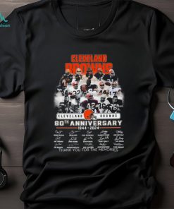 Cleveland Browns 80th Anniversary 1944 – 2024 Thank You For The Memories T Shirt