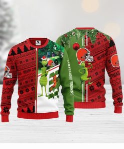 Cleveland Browns Grinch & Scooby Doo Christmas Ugly Sweater 1