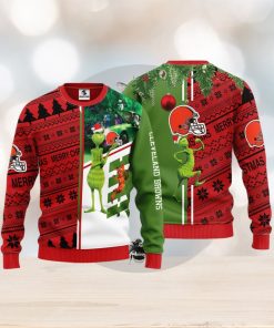 Cleveland Browns Grinch & Scooby Doo Christmas Ugly Sweater 1