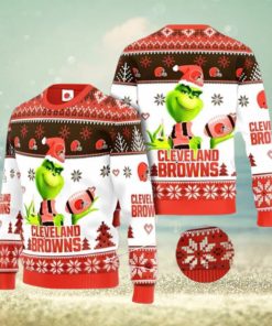 Cleveland Browns Grinch Ugly Christmas Sweater Xmas 3D Printed Christmas Sweater Gift