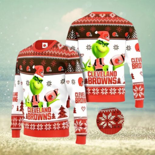 Cleveland Browns Grinch Ugly Christmas Sweater Xmas 3D Printed Christmas Sweater Gift