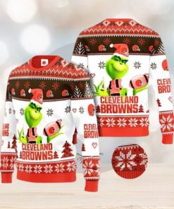 Cleveland Browns Grinch Ugly Christmas Sweater Xmas 3D Printed Christmas Sweater Gift