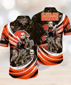 Cleveland Browns NFL Halloween Horror Movies Hawaiian Shirts For Men And Women