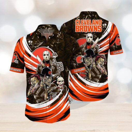 Cleveland Browns NFL Halloween Horror Movies Hawaiian Shirts For Men And Women