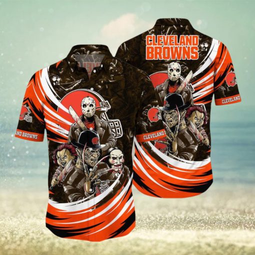 Cleveland Browns NFL Halloween Horror Movies Hawaiian Shirts For Men And Women