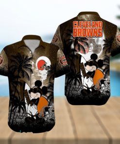 Cleveland Browns NFL Team Logo Baby Yoda Hawaiian Shirt