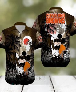 Cleveland Browns NFL Team Logo Baby Yoda Hawaiian Shirt