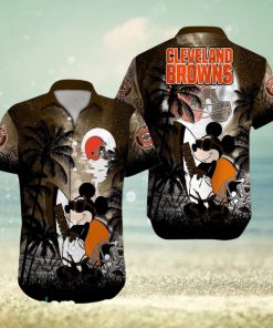 Cleveland Browns NFL Team Logo Baby Yoda Hawaiian Shirt