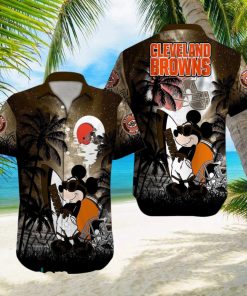 Cleveland Browns NFL Team Logo Baby Yoda Hawaiian Shirt