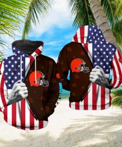 Cleveland Browns NFL US Flag Team 3D Printed Hoodie Ver 1