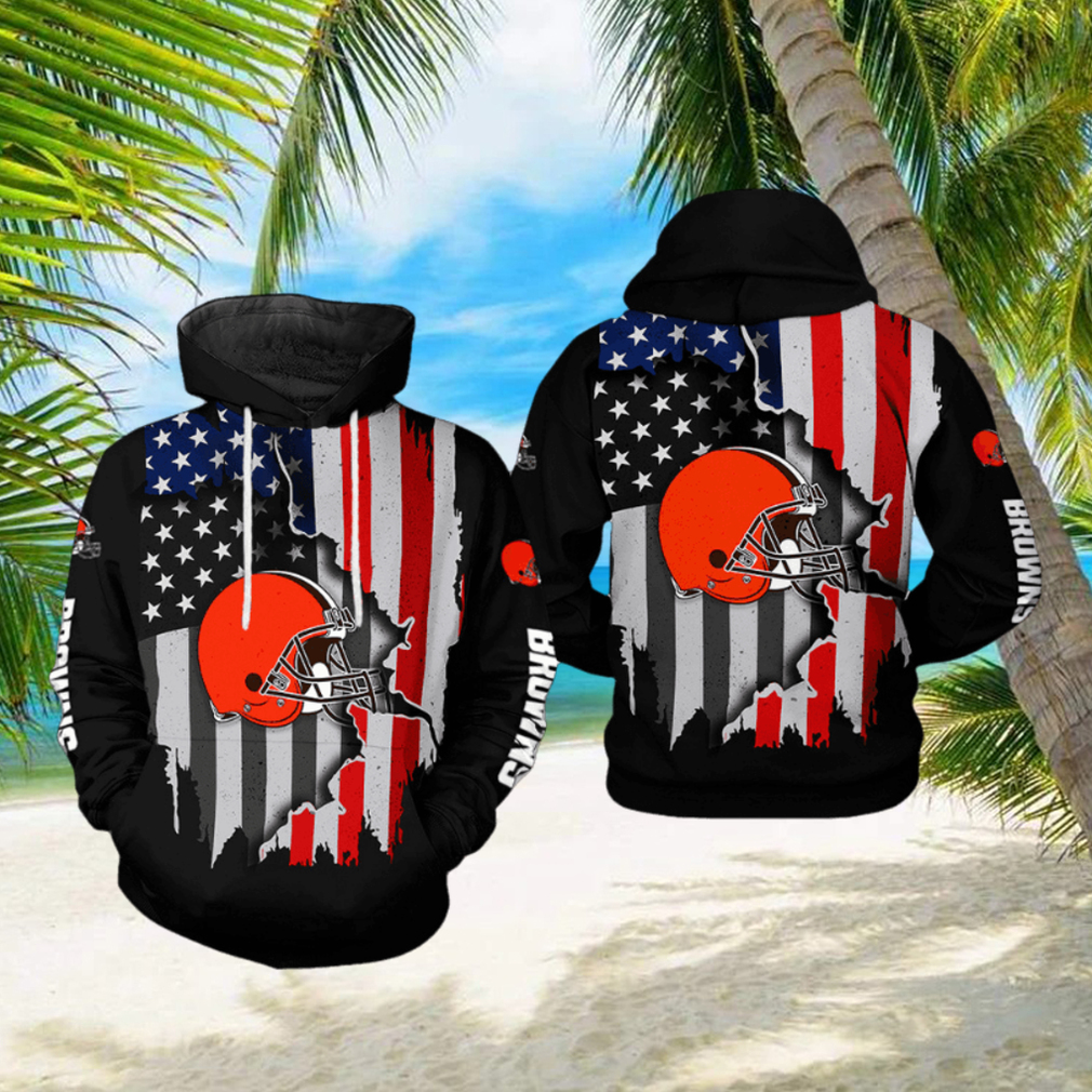 Cleveland Browns NFL US Flag Team 3D Printed Hoodie Cleveland Browns NFL US Flag Team 3D Printed Hoodie