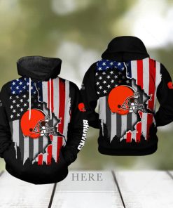 Cleveland Browns NFL US Flag Team 3D Printed Hoodie