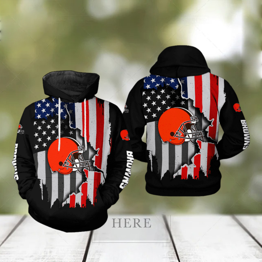 Cleveland Browns NFL US Flag Team 3D Printed Hoodie Cleveland Browns NFL US Flag Team 3D Printed Hoodie
