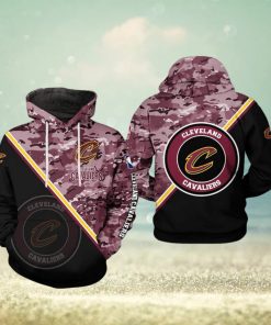 Cleveland Cavaliers NBA US Camo Team 3D Printed Hoodie