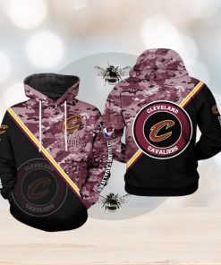 Cleveland Cavaliers NBA US Camo Team 3D Printed Hoodie