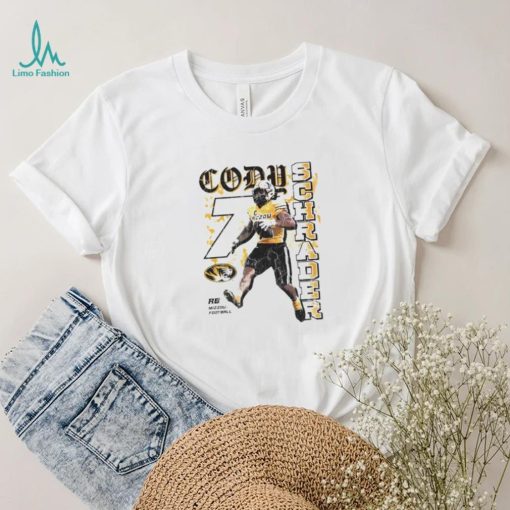 Cody Schrader Mizzou football caricature shirt