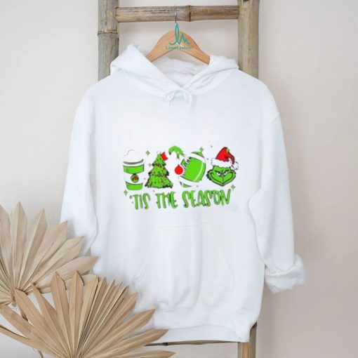 Coffee Christmas football Grinch tis the season shirt