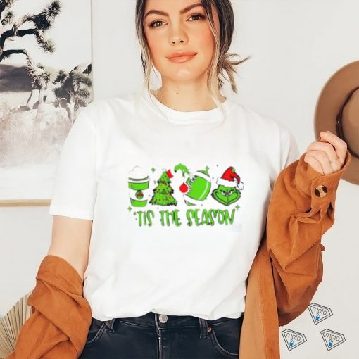 Coffee Christmas football Grinch tis the season shirt