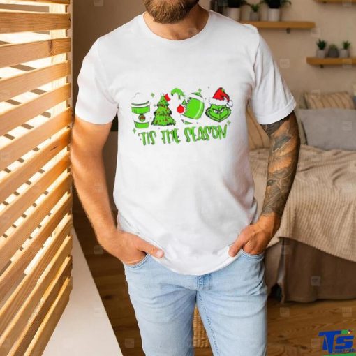 Coffee Christmas football Grinch tis the season shirt