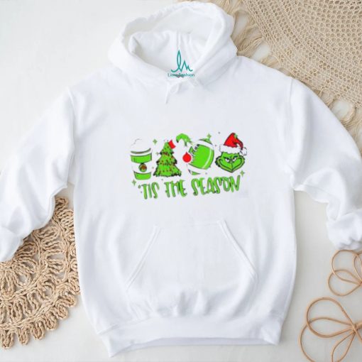 Coffee Christmas football Grinch tis the season shirt