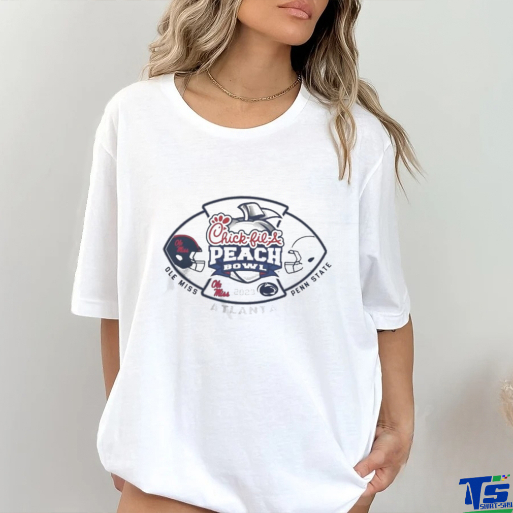 College Football Playoff 2023 Chick Fil A Peach Bowl 2 Team White Shirt College Football Playoff 2023 Chick Fil A Peach Bowl 2 Team White Shirt