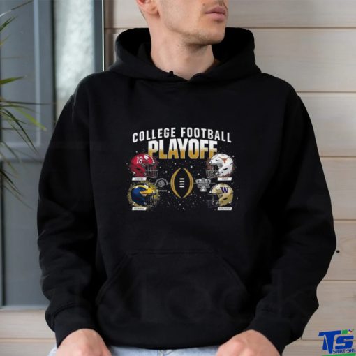 College Football Playoff 2024 4 Team Dueling Helmet Shirt