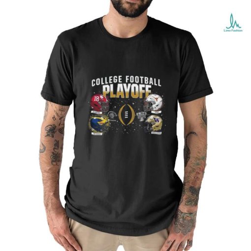College Football Playoff 2024 4 Team Dueling Helmet Shirt
