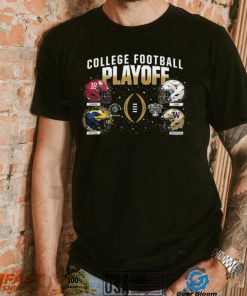 College Football Playoff 2024 4 Team Dueling Helmet Shirt, hoodie, sweater, long sleeve and tank top College Football Playoff 2024 4 Team Dueling Helmet Shirt