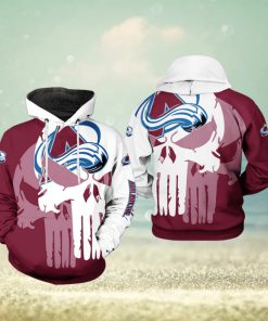 Colorado Avalanche NHL Team Skull 3D Printed Hoodie