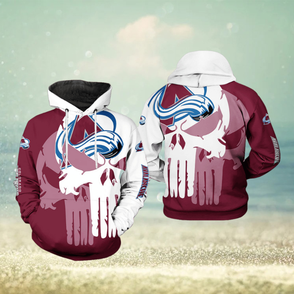 Colorado Avalanche NHL Team Skull 3D Printed Hoodie Colorado Avalanche NHL Team Skull 3D Printed Hoodie