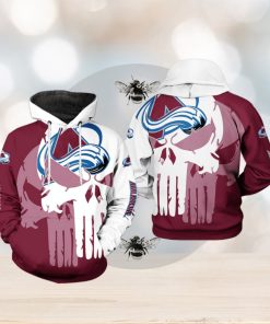 Colorado Avalanche NHL Team Skull 3D Printed Hoodie