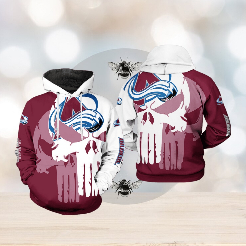 Colorado Avalanche NHL Team Skull 3D Printed Hoodie Colorado Avalanche NHL Team Skull 3D Printed Hoodie