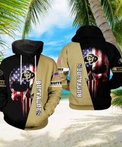 Colorado Buffaloes NCAA US Flag Skull 3D Printed Hoodie