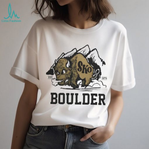 Colorado Buffaloes football Sko Boulder est 1876 graphic design shirt