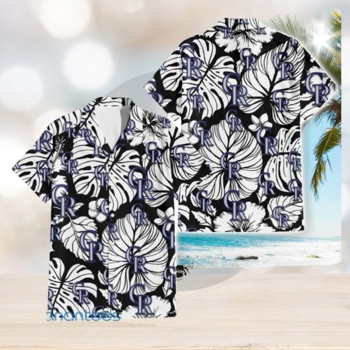 Colorado Rockies White Hibiscus Floral Tropical 3D Hawaiian Shirt For Men And Women