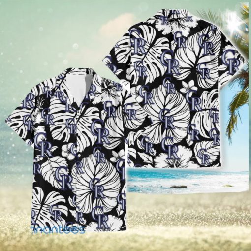 Colorado Rockies White Hibiscus Floral Tropical 3D Hawaiian Shirt For Men And Women