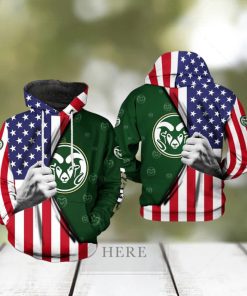 Colorado State Rams NCAA US FLag 3D Printed Hoodie