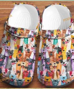 Colorful Dogs Pattern Clog, Perfect Gift for Dog Lovers, Vibrant Design cros