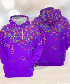 Colorful Music Notes 3D Printed Hoodie Ver 2