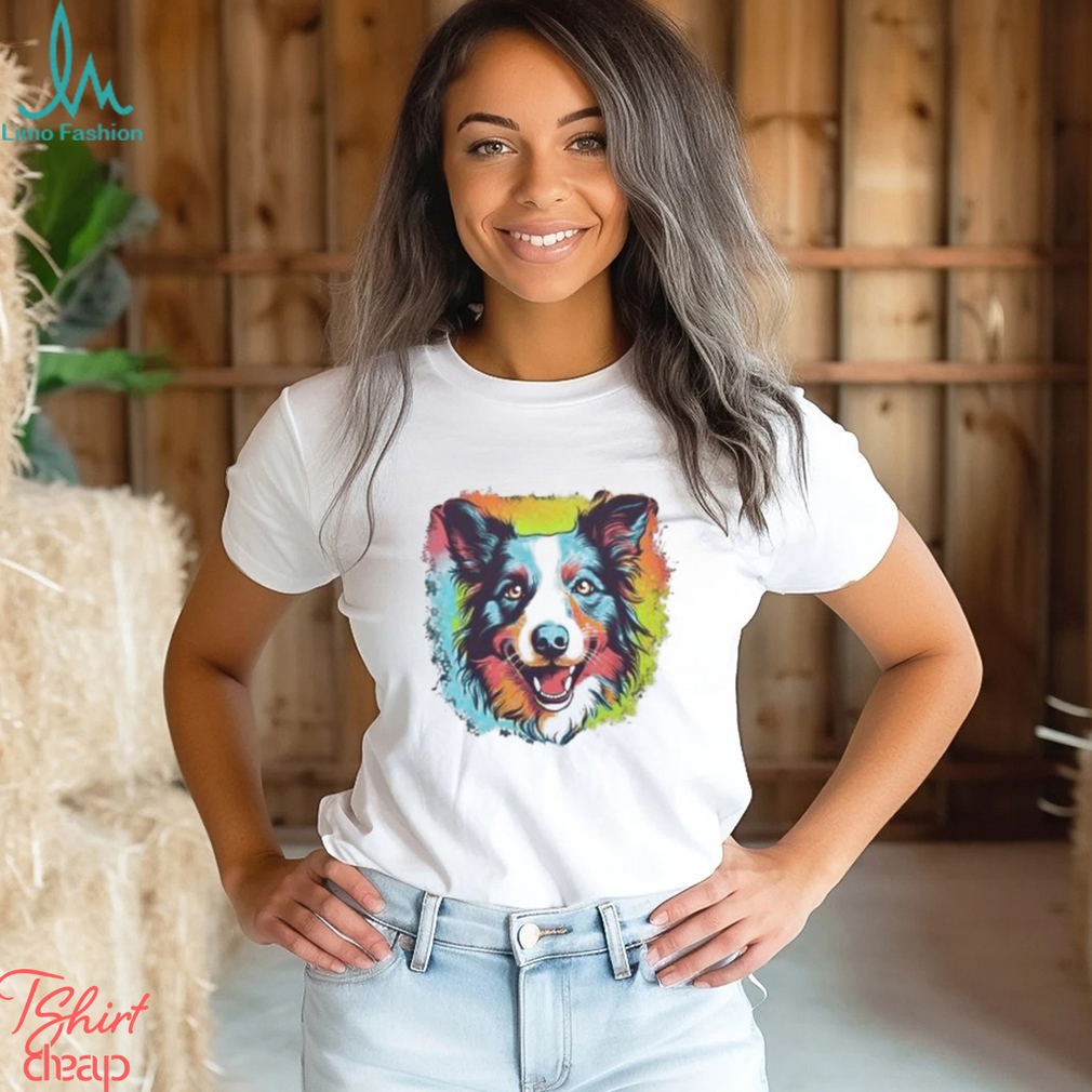 Colorfull Border Collie Pop Art Classic T Shirt Colorfull Border Collie Pop Art Classic T Shirt