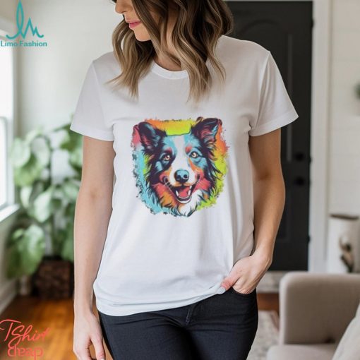 Colorfull Border Collie Pop Art Classic T Shirt