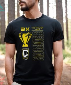 Columbus Crew Three Time MLS Cup Champions Trophy Case Essentials T Shirt